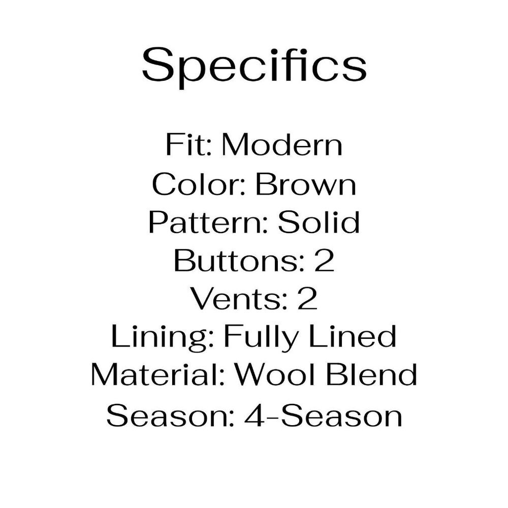 Kenneth Cole 42L Brown Solid 2-Button Sport Coat Blazer Jacket O156 - Picture 4 of 11